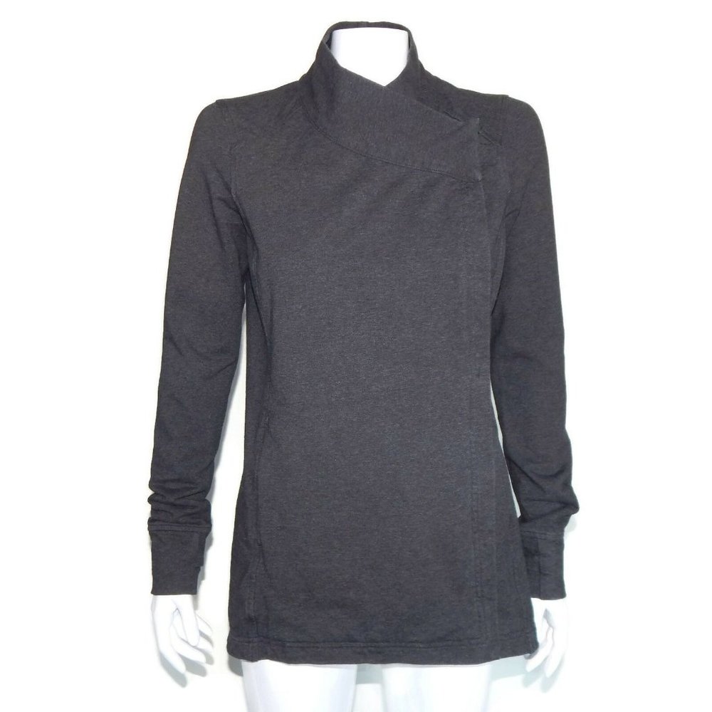 Lululemon Gray Wrap Jacket Two-Button Cotton Size… - image 1